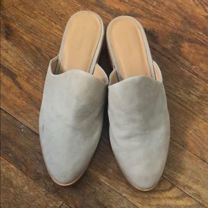 Soludos gray suede mules